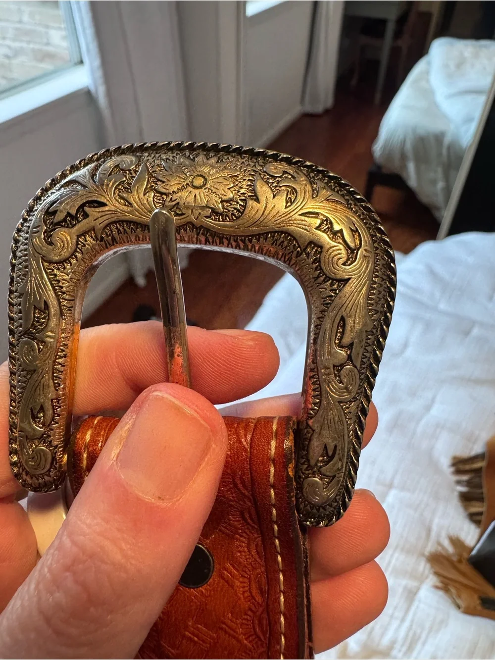 Braided horsehair belt. Size 36